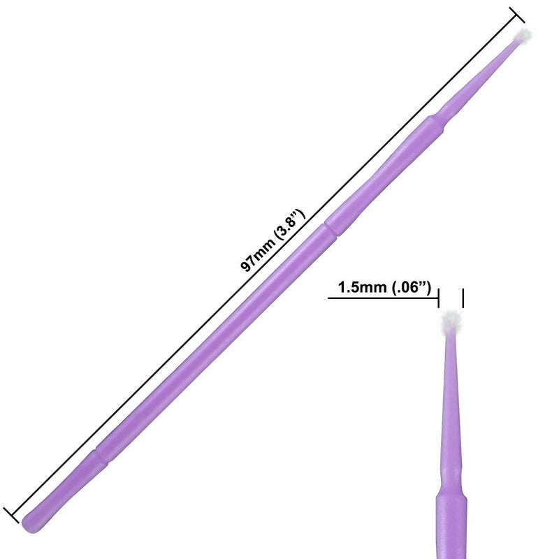 ATLIN Touch Up Paint Brushes, 100 Pack of 1.5mm Disposable Micro Applicators for Automotive Paint Chip Repair - Image 5